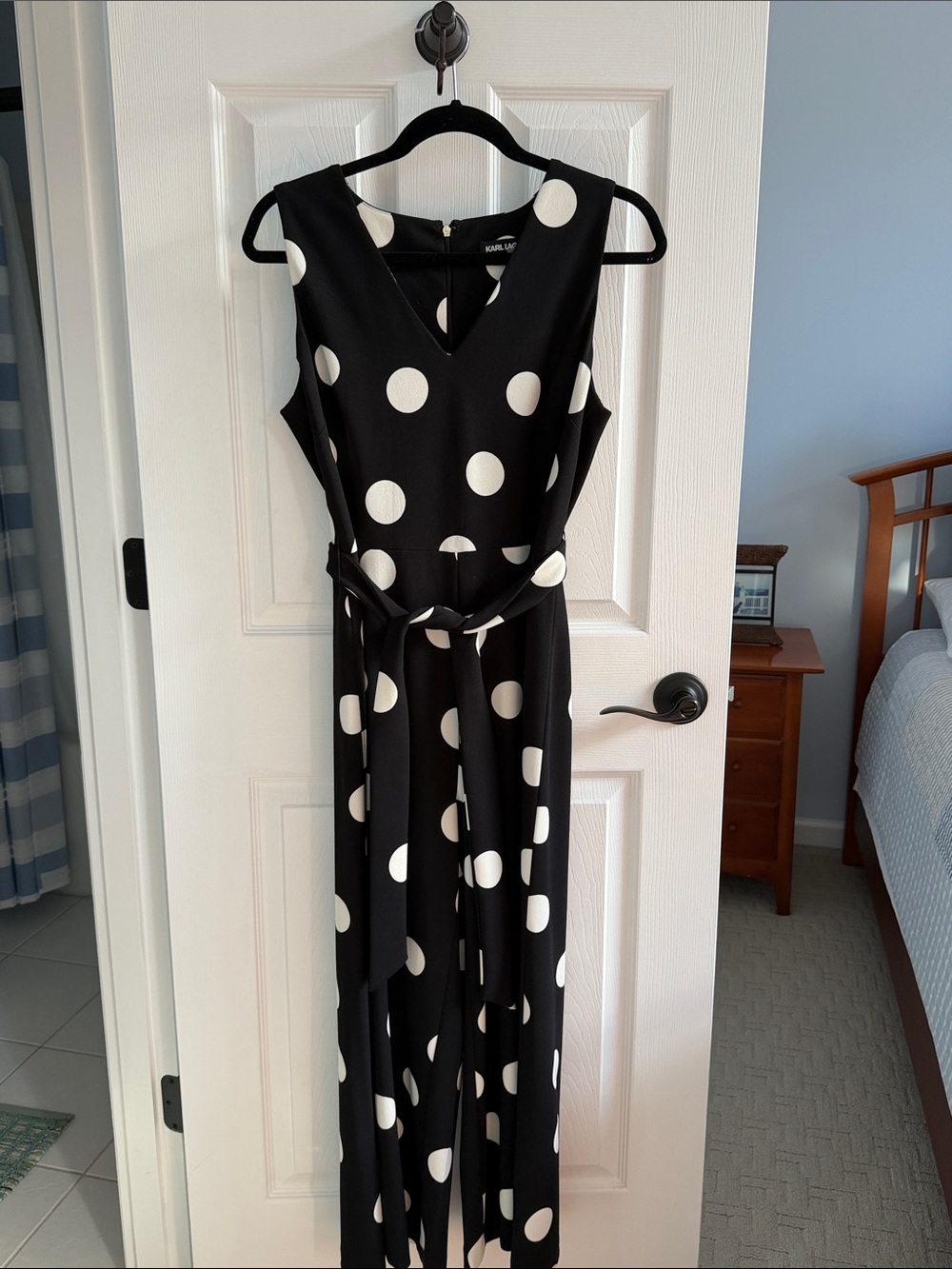 Karl Lagerfeld Black and White Polka Dot jumpsuit